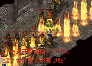 传奇新开网站服:新手快速升级打宝攻略有哪些? 传奇新开网站服:新手快速升级打宝攻略有哪些?