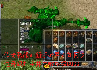 传奇私服sf新手必看?如何快速升级打宝并击败终极BOSS 传奇私服sf新手必看?如何快速升级打宝并击败终极BOSS