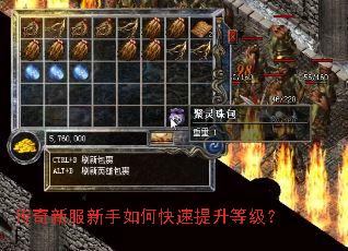 传奇新服新手如何快速提升等级? 传奇新服新手如何快速提升等级?