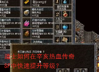 道士如何在辛亥热血传奇SF中快速提升等级? 道士如何在辛亥热血传奇SF中快速提升等级?
