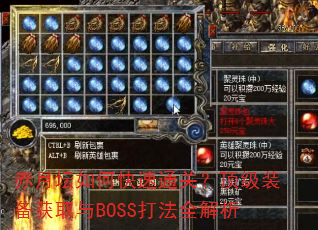 ����̳��ο���ͨ�أ�����װ����ȡ��BOSS��ȫ����